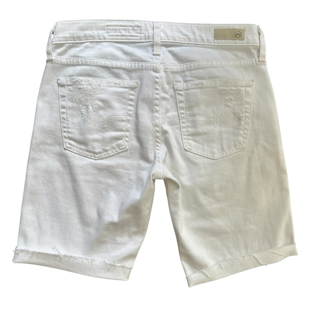 AG Denim The Nikki Relaxed Skinny Distressed Bermuda Denim Shorts - Picture 8 of 16